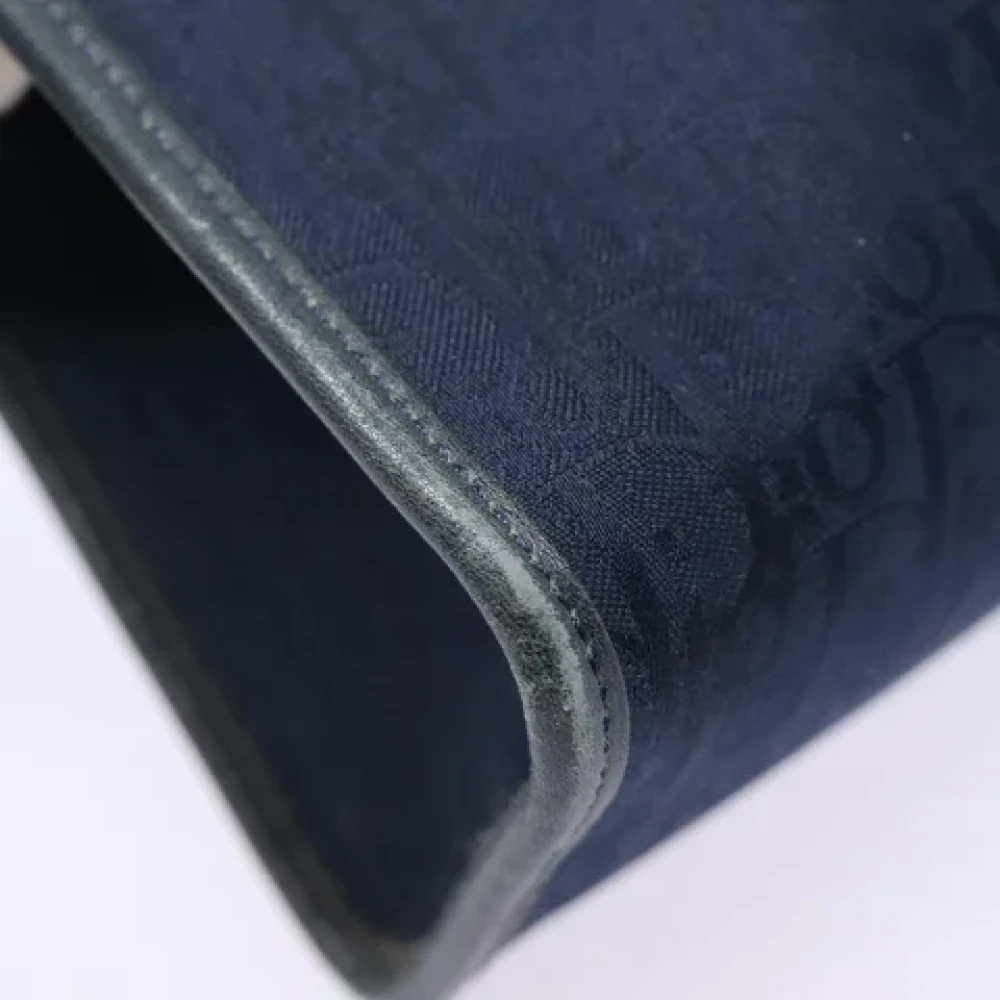 Dior Vintage Pre-owned Canvas clutches Blue Dames