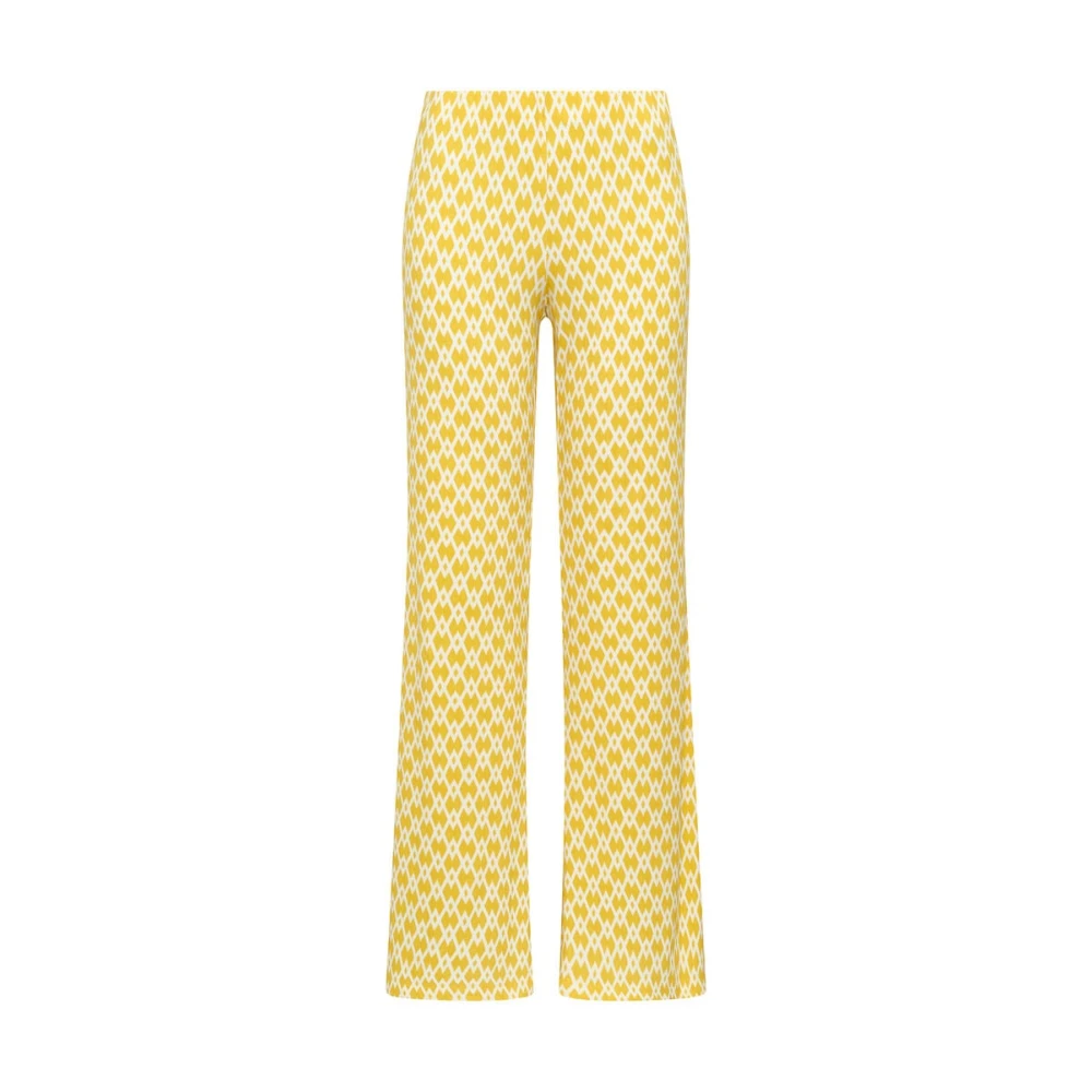 Maliparmi Women's Yellow Wide Trousers, S, Diamond Glow Trousers