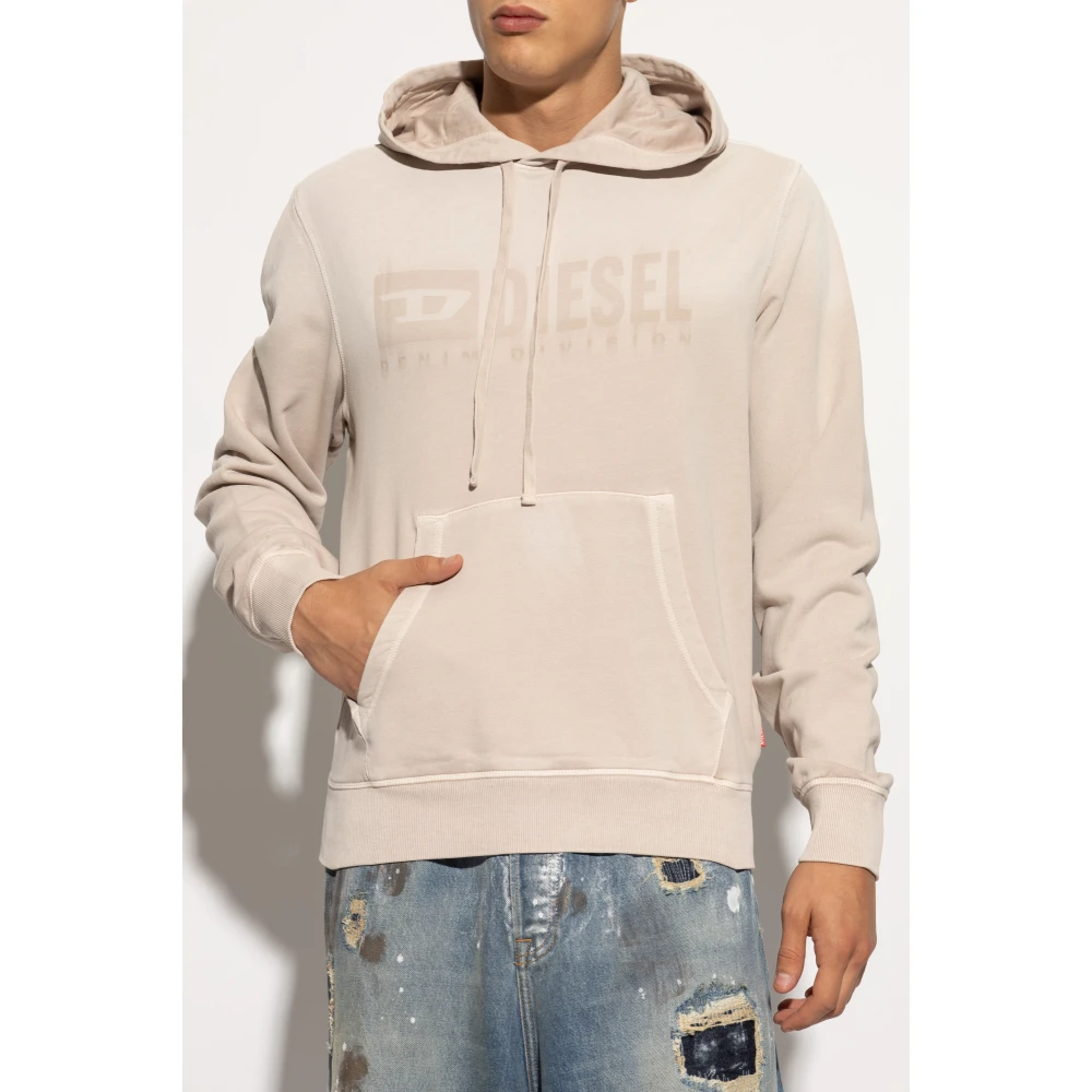 Diesel Hoodie Beige Heren