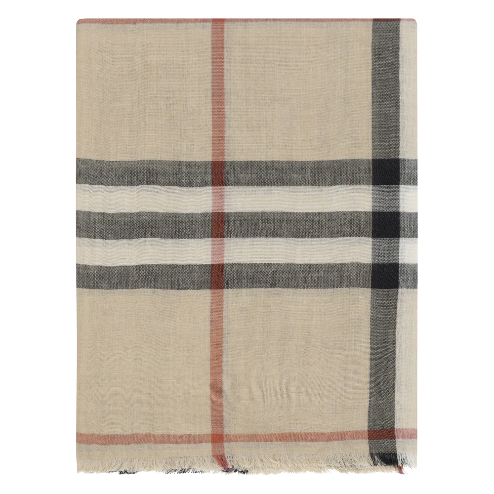 Burberry A2021 Sand Check Winter Sjaal Multicolor Dames