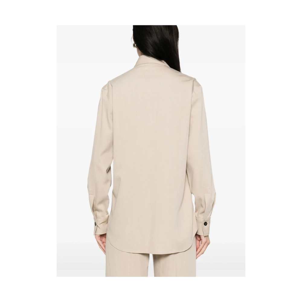 Antonelli Firenze Beige Overhemd met Zakken Beige Dames