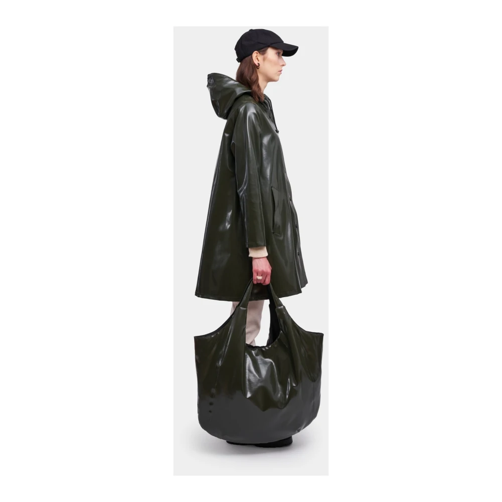 Stutterheim A-lijn Waterdichte Regenjas voor Vrouwen Green Dames