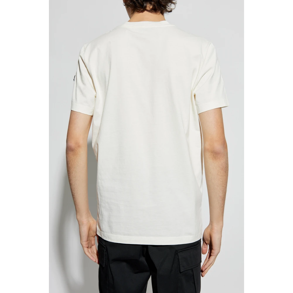 Moncler T-shirt met print Beige Heren