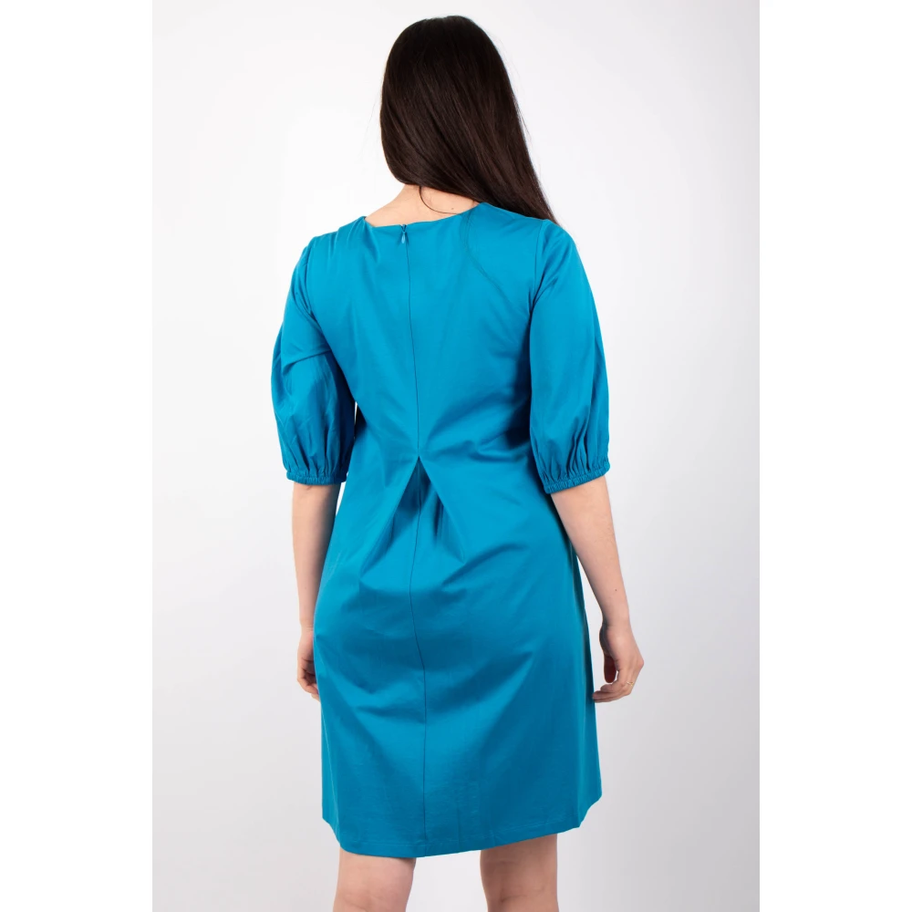 Max Mara Weekend Ocean Jersey Jurk Blue Dames