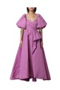 balloon-sleeve-flared-dress
