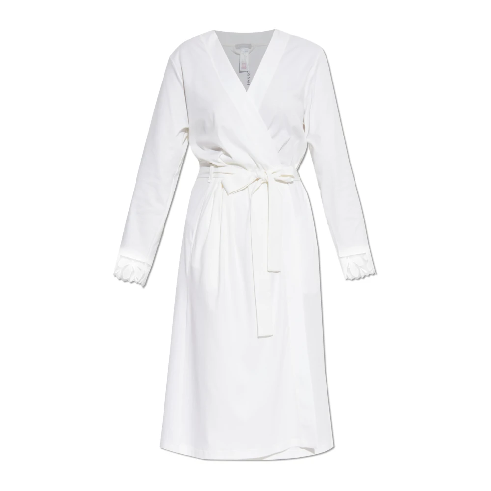 Hanro Vrouw Wit Nachtkleding Dames, L, Katoen, Kalea Robe