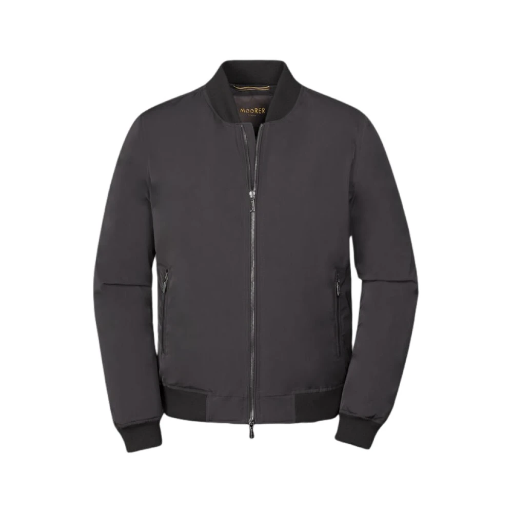 Moorer Men's Black Down Jackets, Xl, Badoeri Padded Bomber Jacket