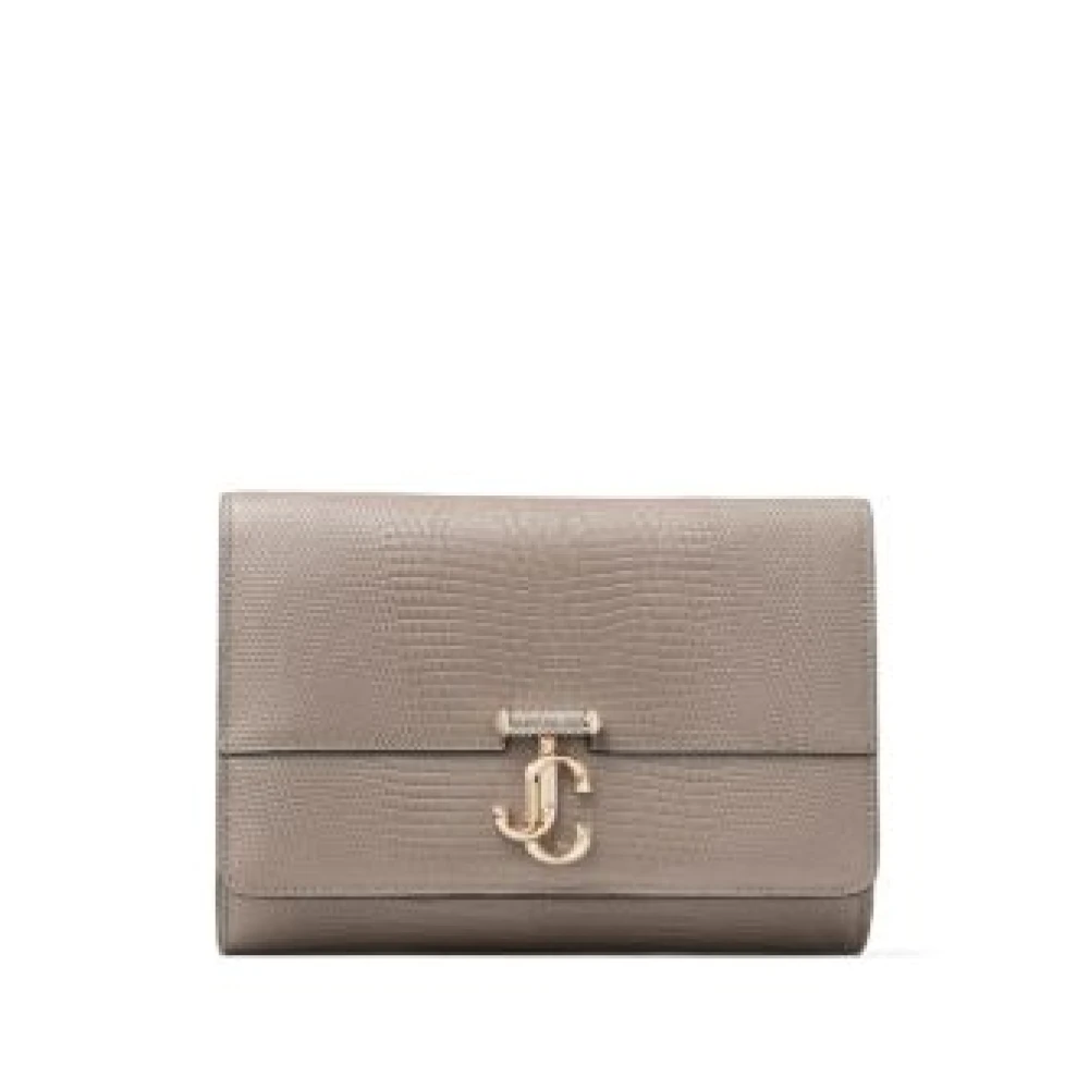 Jimmy Choo Elegante Avenue Clutch Tas Beige Dames