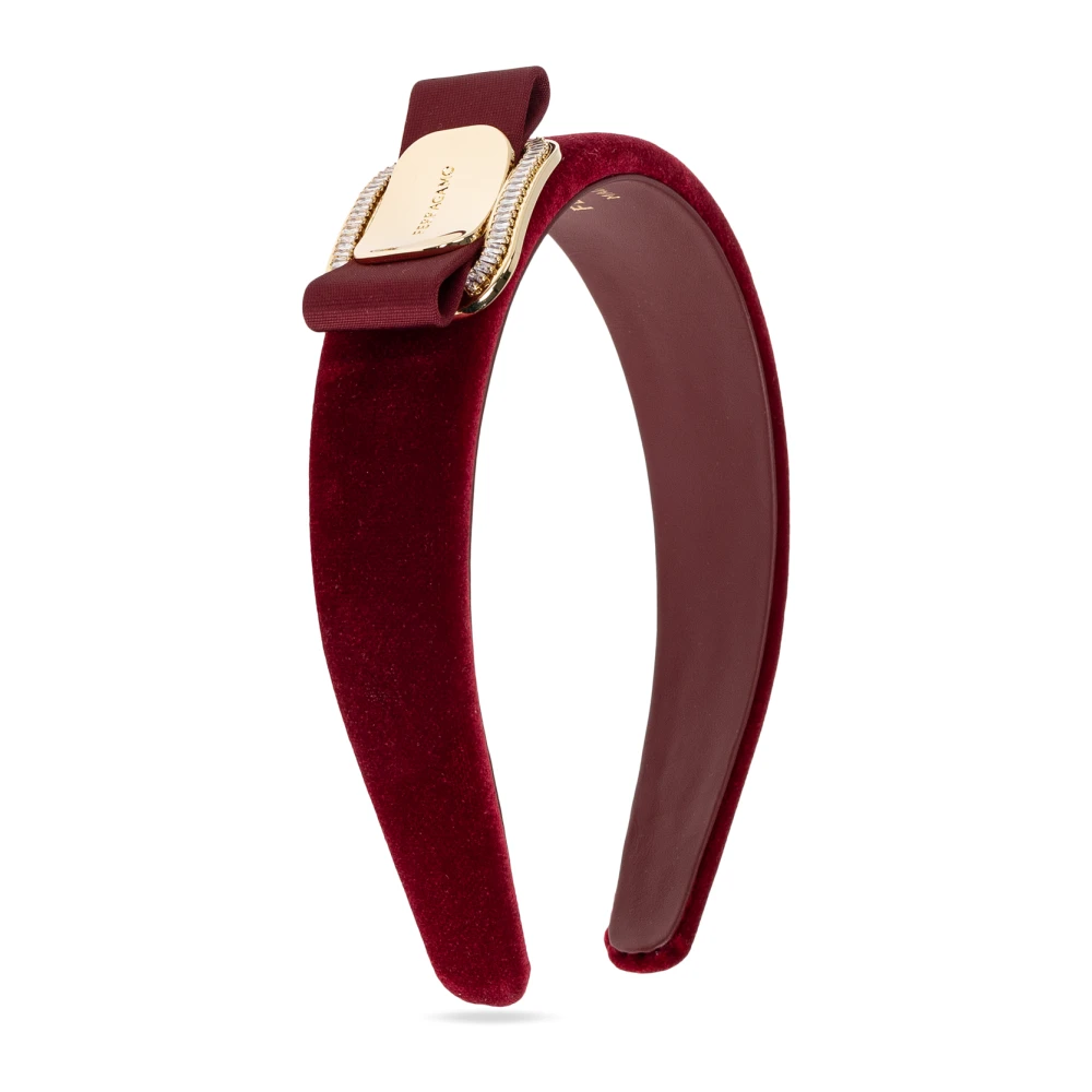 Salvatore Ferragamo Fluwelen hoofdband Red Dames