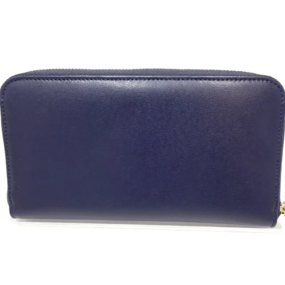 Salvatore Ferragamo Pre-owned Leather wallets Blue Dames