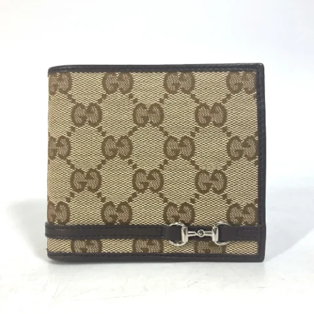 Gucci Vintage Pre-owned Leather wallets Beige Dames