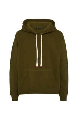 Avslappnad Pullover Hoodie i