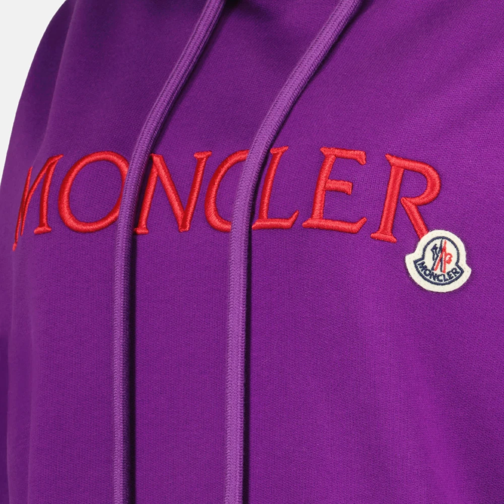 Moncler Hoodie met dubbel logo Purple Dames