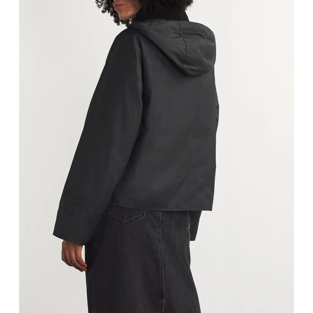 Barbour Outdoor Wax Katoenen Jas Black Dames