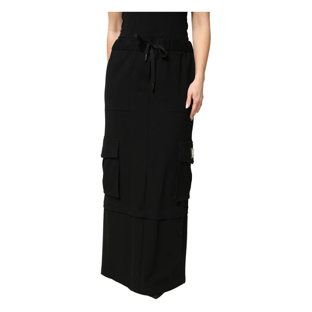 Dolce & Gabbana Women's Black Maxi Skirts, S, Cargo Skirt