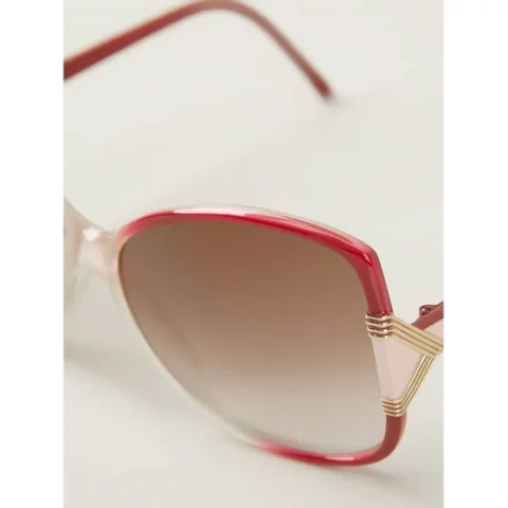 Balenciaga Vintage Pre-owned Plastic sunglasses Red Dames