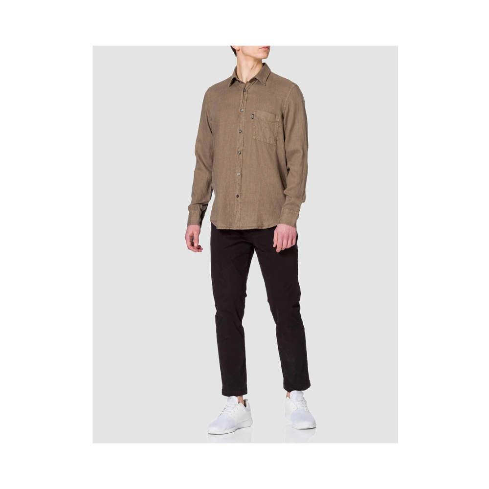 Hugo Boss Casual Overhemd met Lange Mouwen Relegant_2 Brown Heren