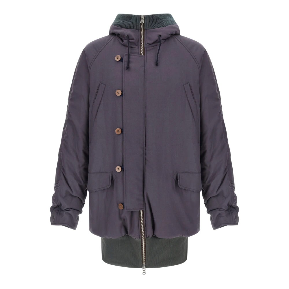 Magliano Hombre Morado Abrigos, Púrpura, Talla: L