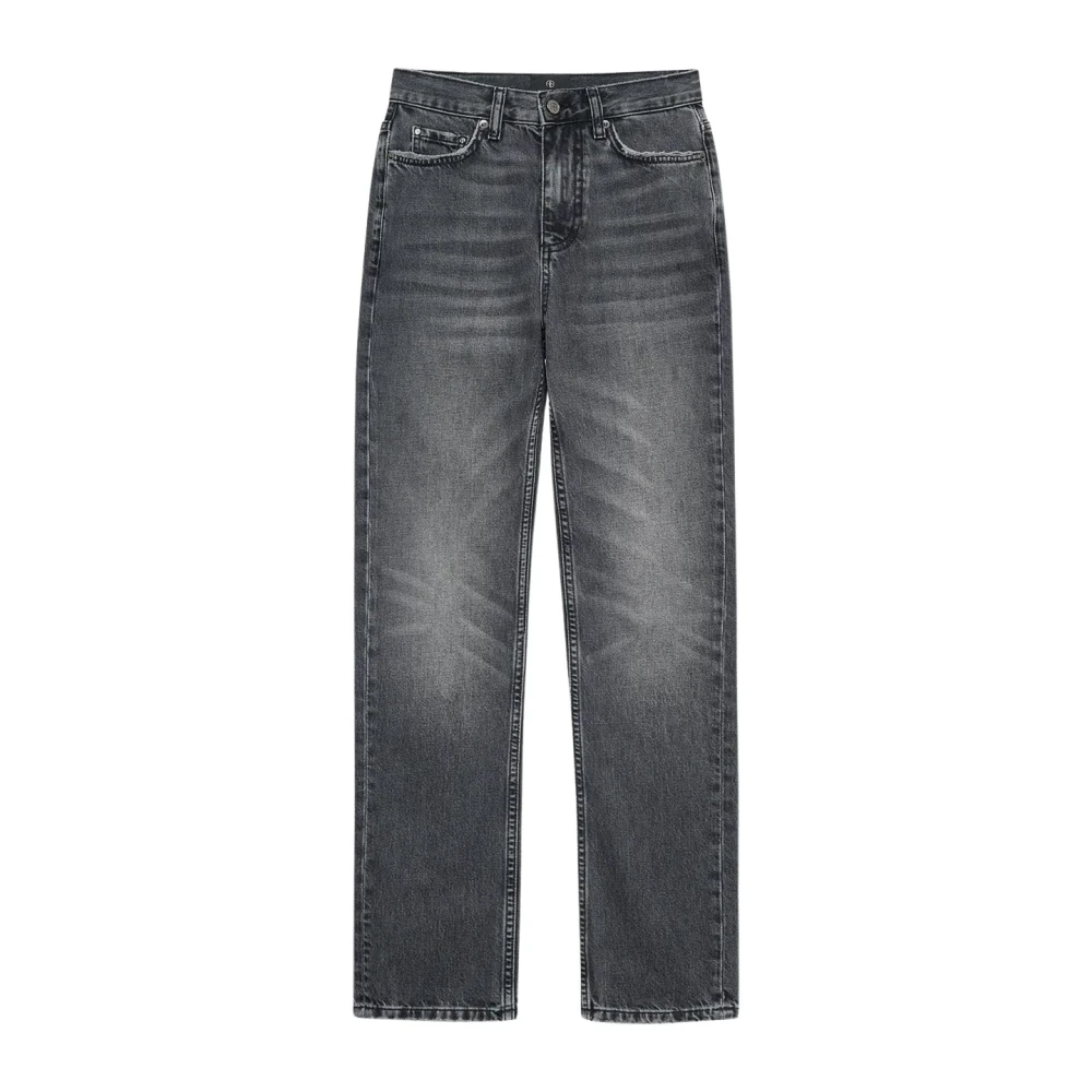 Anine Bing Women's Gray Straight Fit Jeans, W31, Bruno Jean