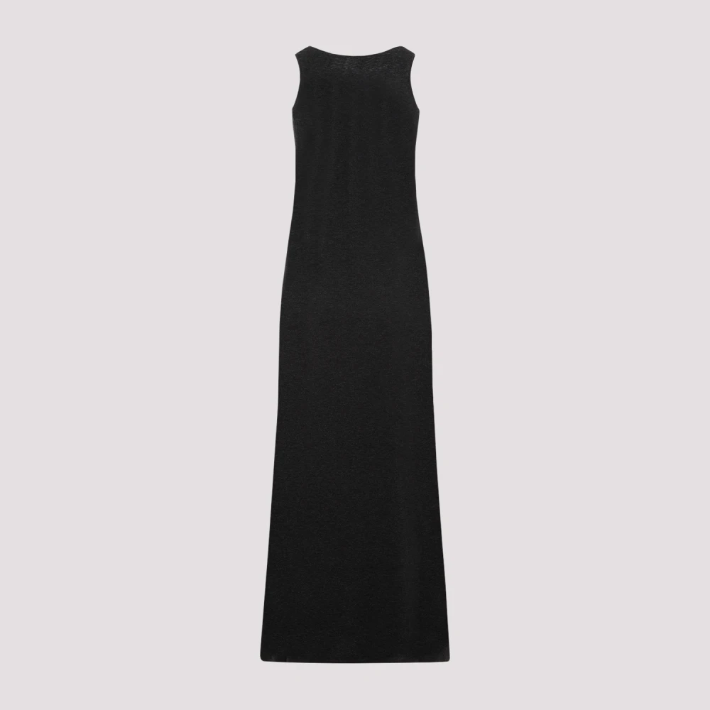 The Row Donkergrijs Melange Farissa Jurk Black Dames