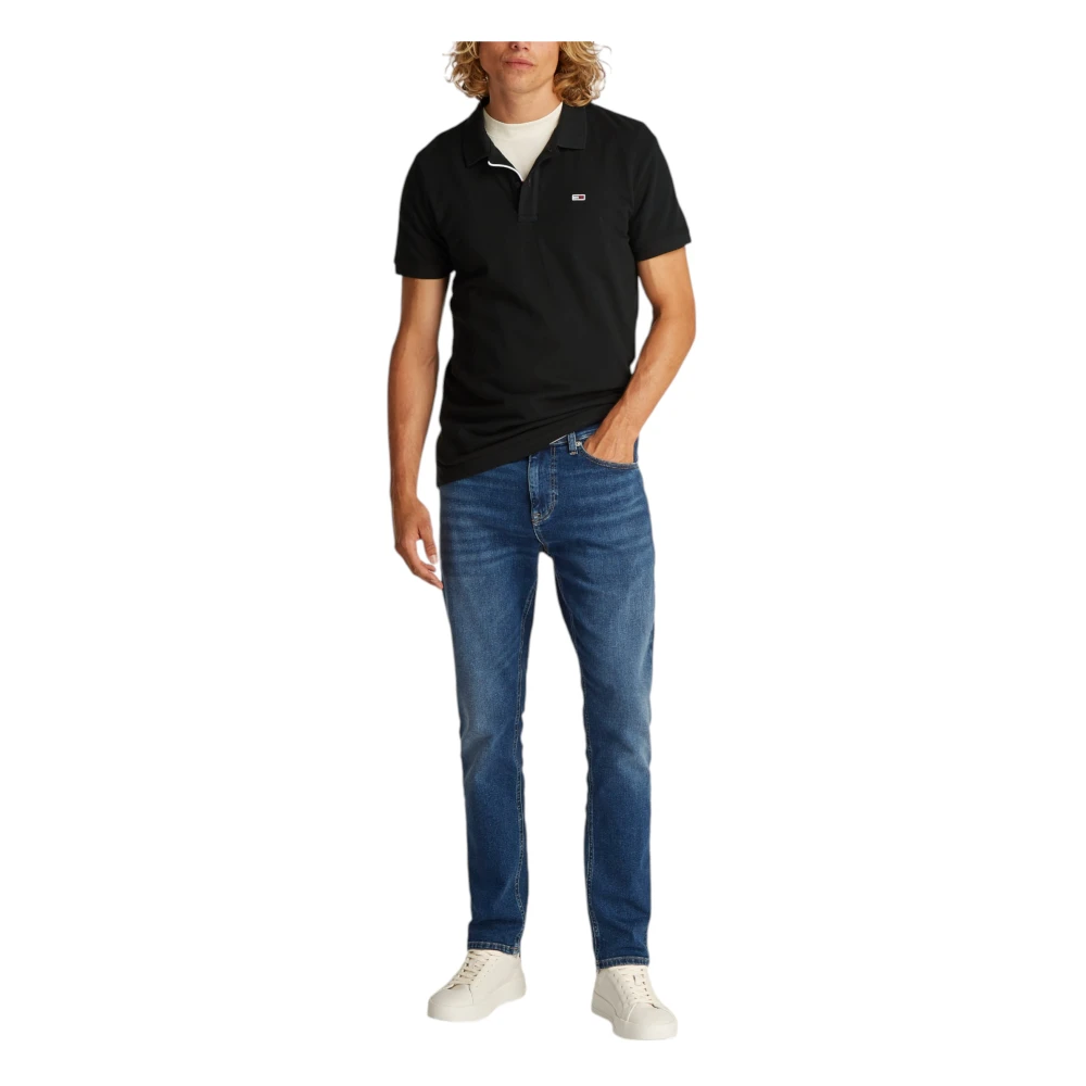 Tommy Jeans Katoenen Polo Shirt Collectie Black Heren