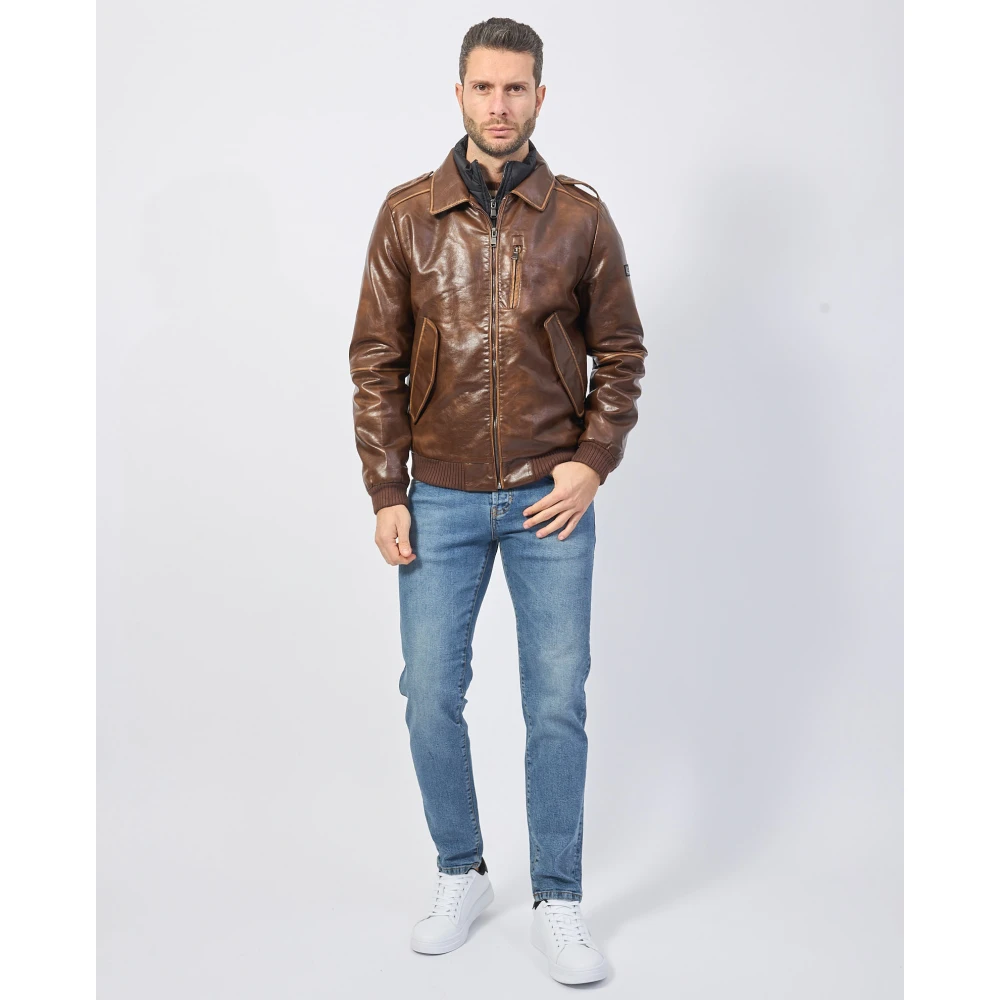 YES ZEE Bruine Winterjas Brown Heren