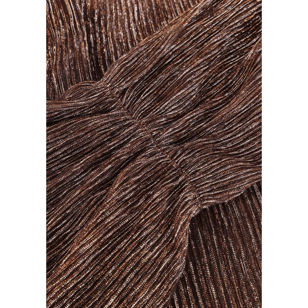 Notre-v Bronzen Glitter Blouse Brown Dames