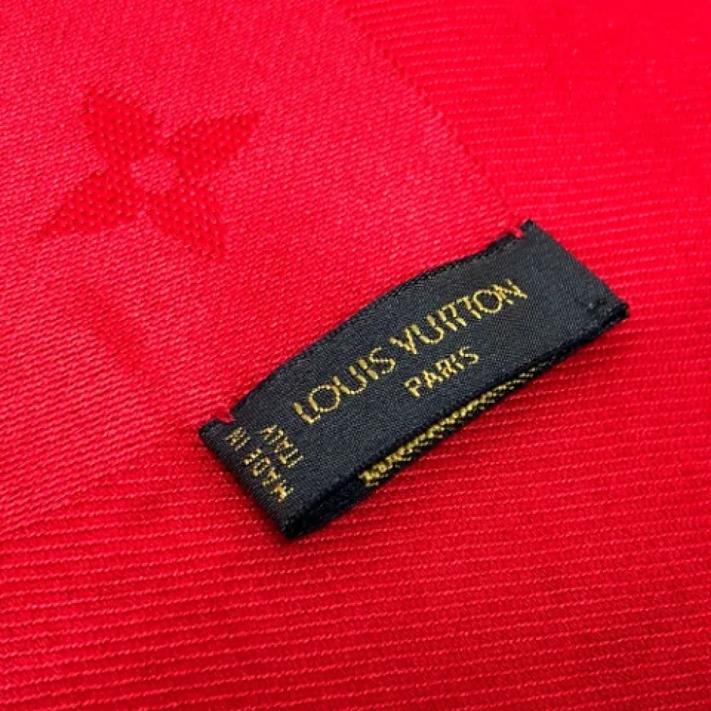 Louis Vuitton Vintage Pre-owned Fabric scarves Red Dames