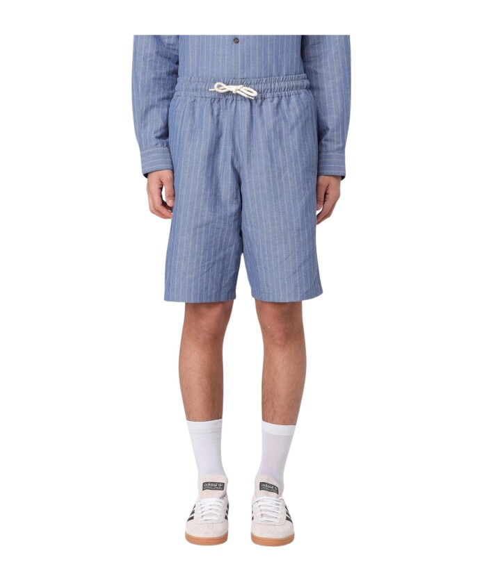 shorts-en-coton-a-rayures-bleues-coupe-decontractee