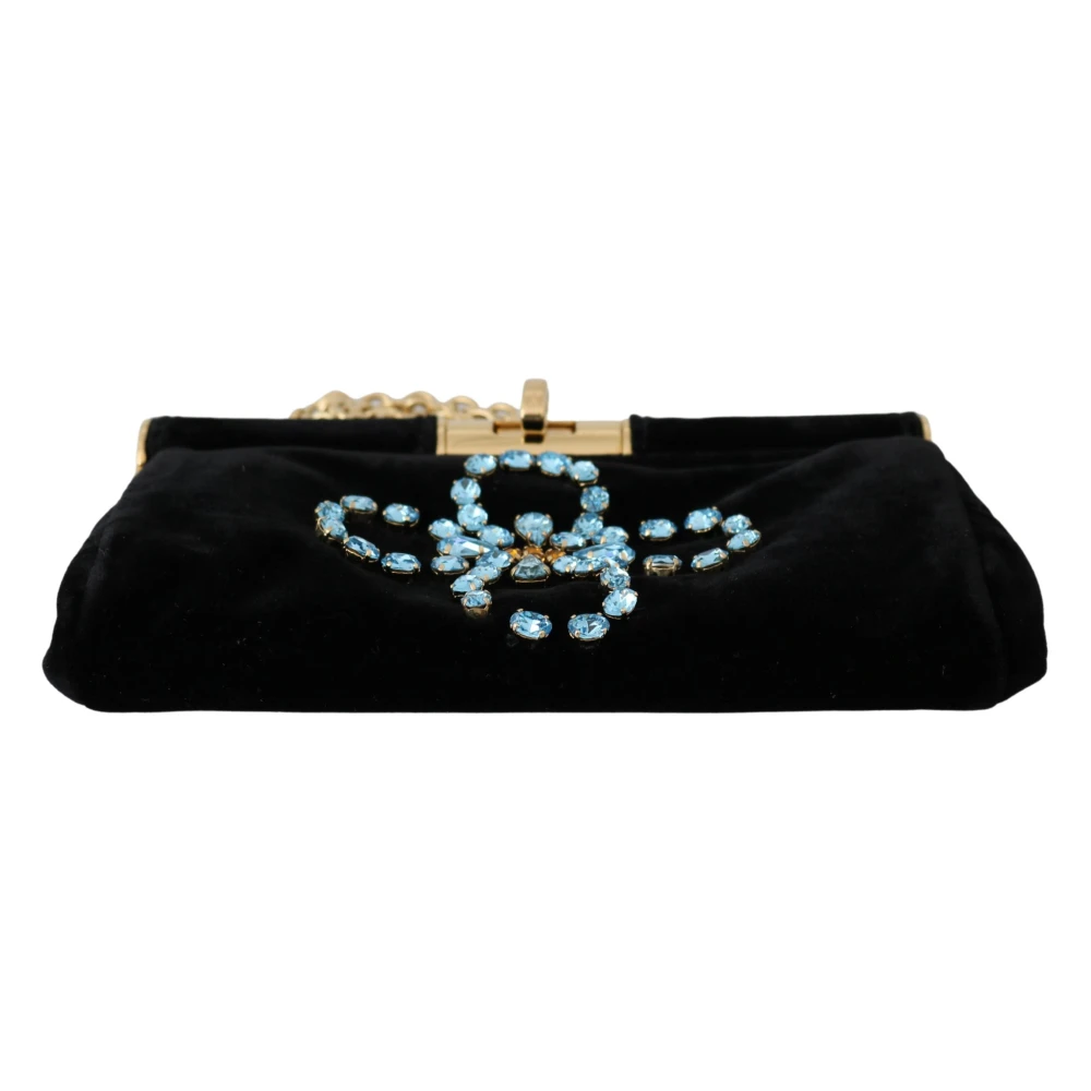 Dolce & Gabbana Kristal bezaaide avond Crossbody tas Black Dames