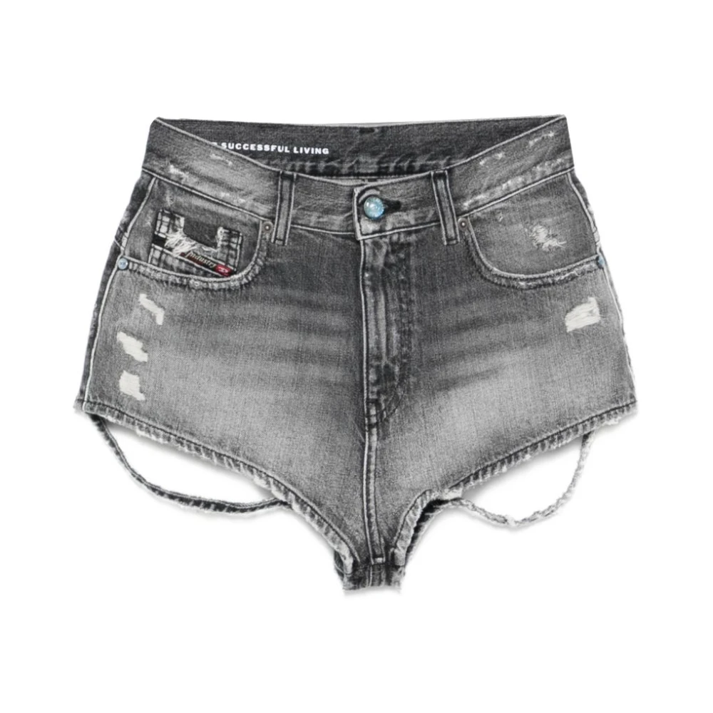 Diesel Distressed Short - Female - Denim Shorts - Gray - W26 - Shorts
