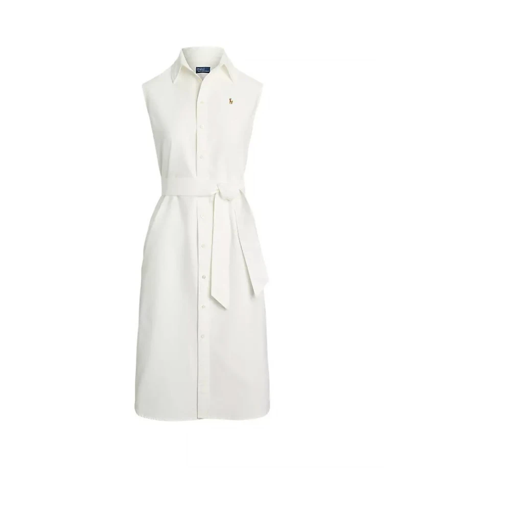 Polo Ralph Lauren Kvinno Vit Klänningar Dam, Xs, Elegant Klänning För R