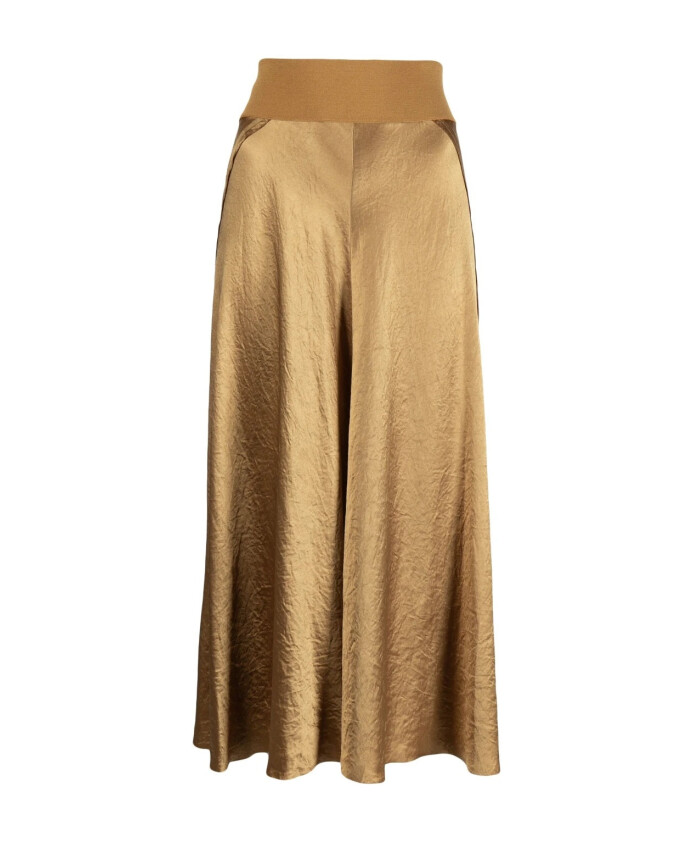 jupe-casual-jaune-avec-bord-brut