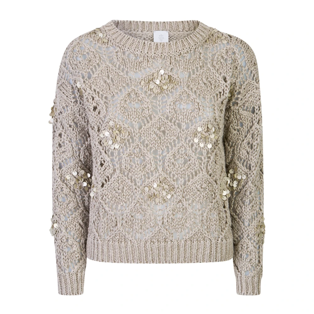 Eleventy Women's Beige Round-Neck Knitwear