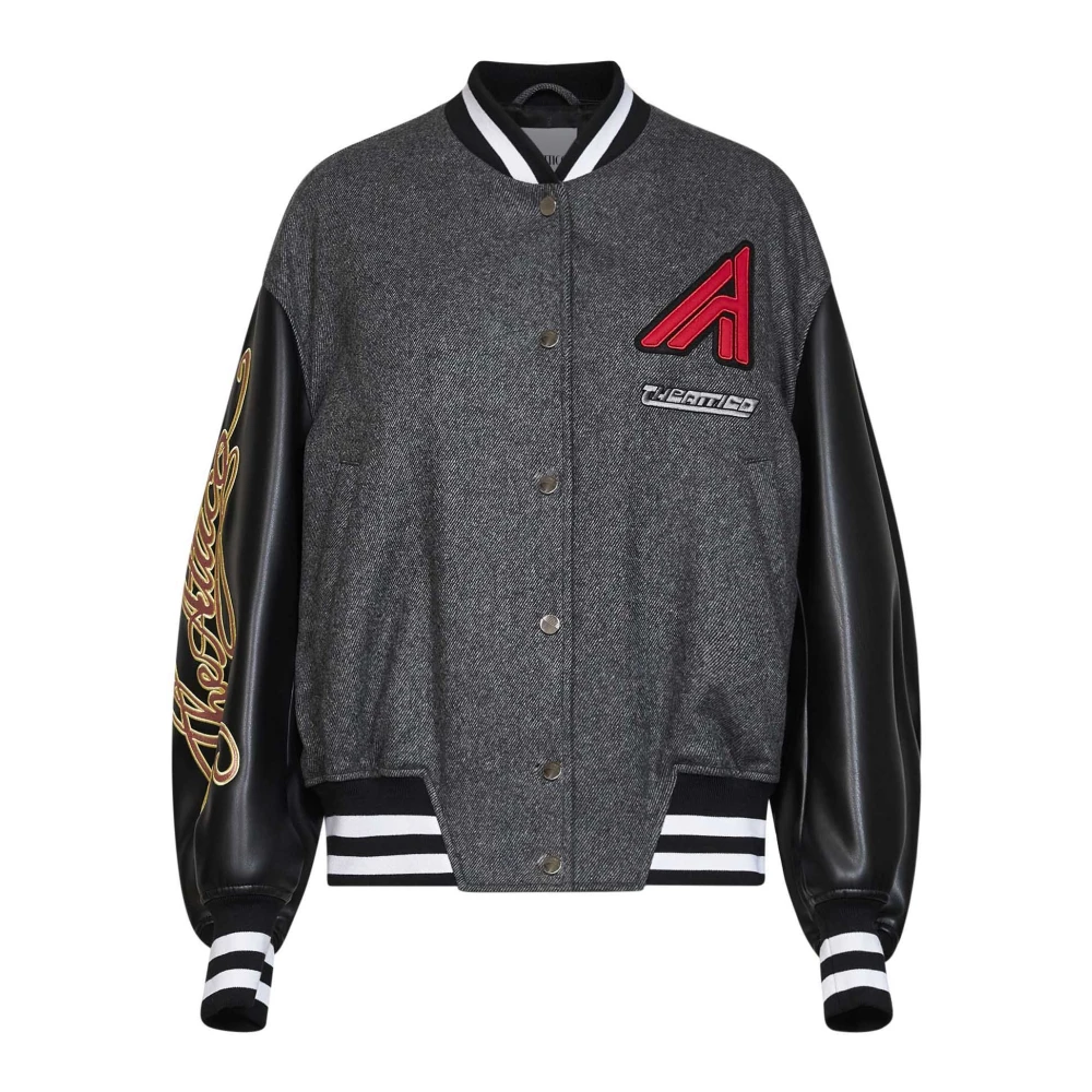The Attico Gray Bomber Jackets, Female, S, Bomber Jacket