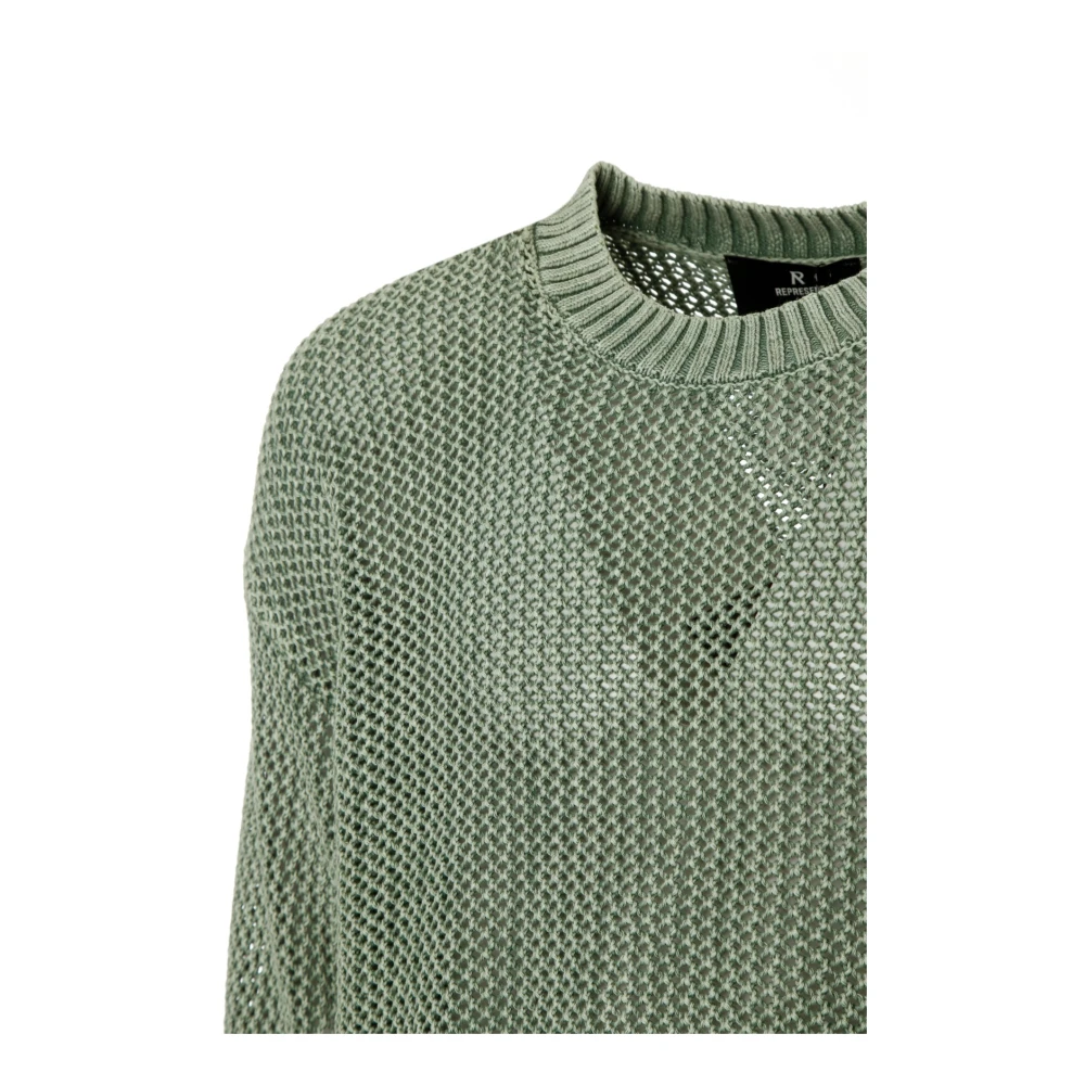 Represent Open Gauge Knit Sweater Green Heren
