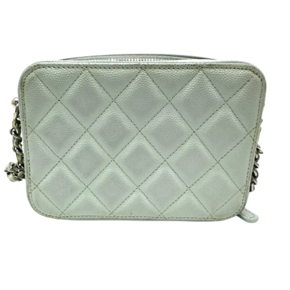 Chanel Vintage Pre-owned Leather chanel-bags Blue Dames