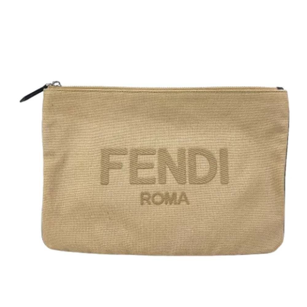 Fendi Vintage Pre-owned Fabric fendi-bags Beige Dames