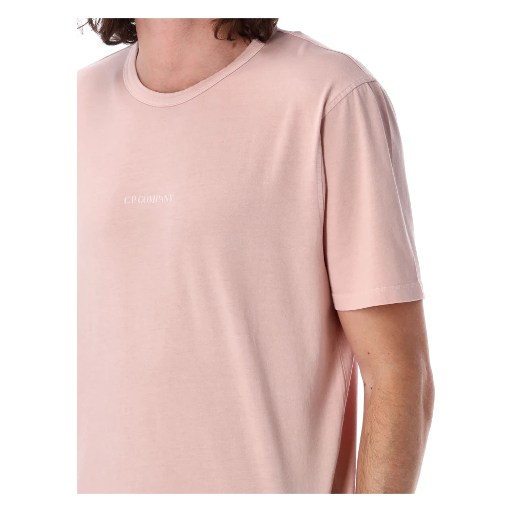 C.P. Company Jersey Logo T-Shirt Pink Heren