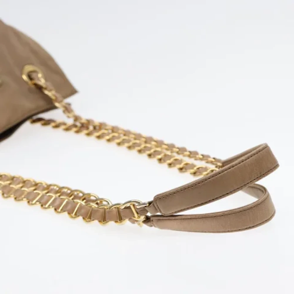 Prada Vintage Pre-owned Fabric prada-bags Beige Dames