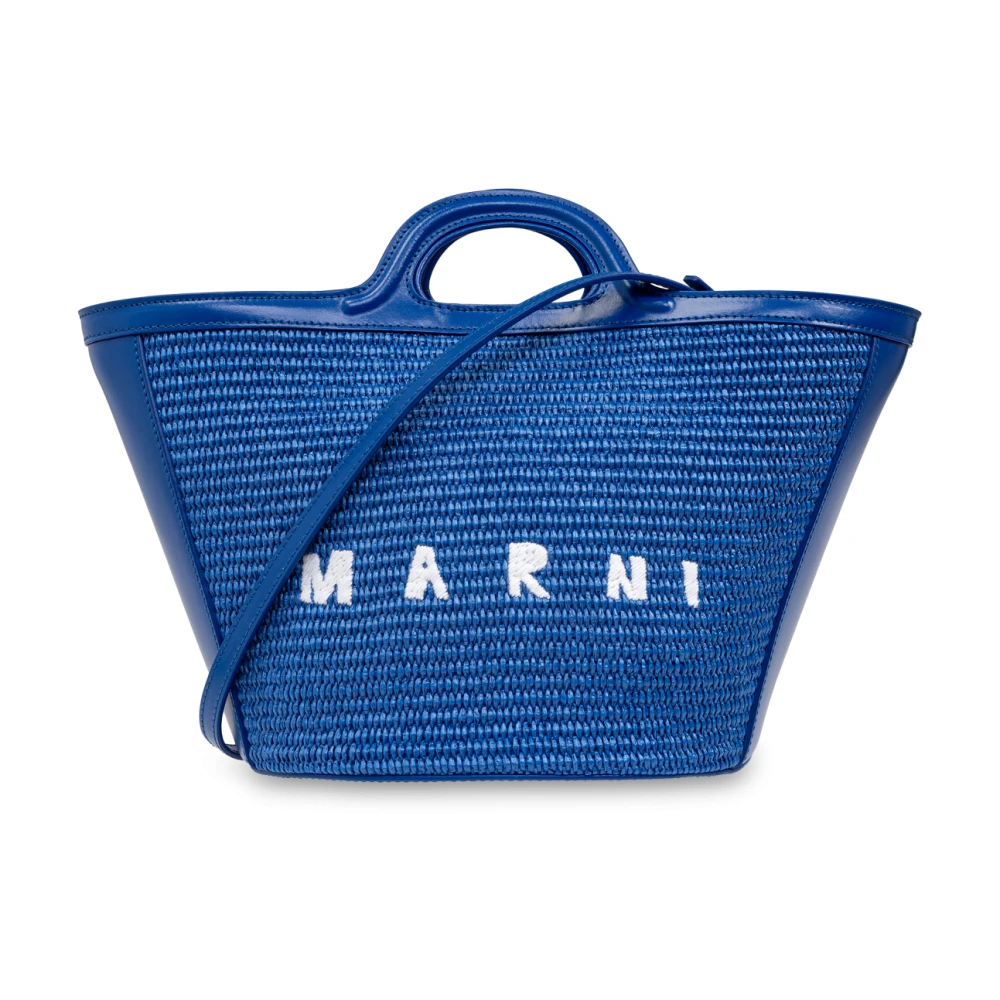 Marni Tropicalia Shopper Tas Blue Dames