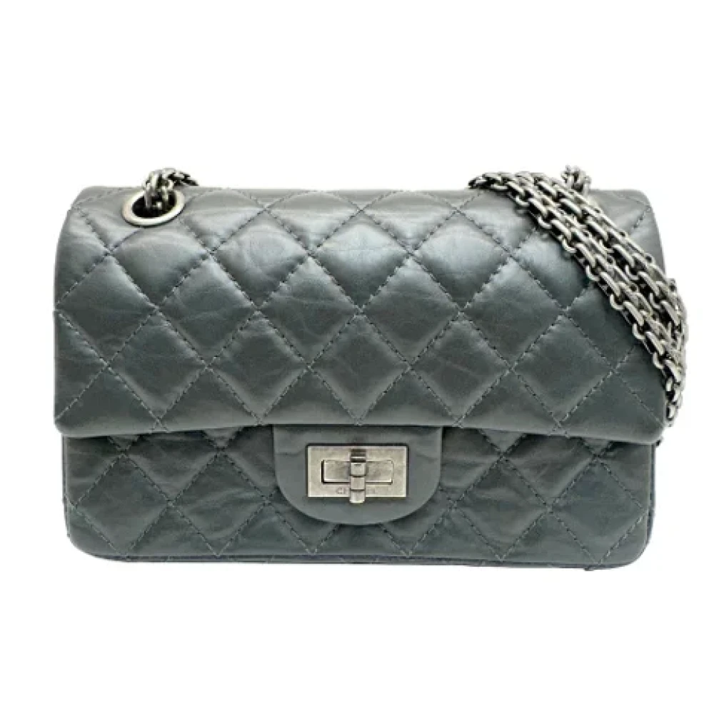 Chanel Vintage Pre-owned Fabric chanel-bags Gray Dames