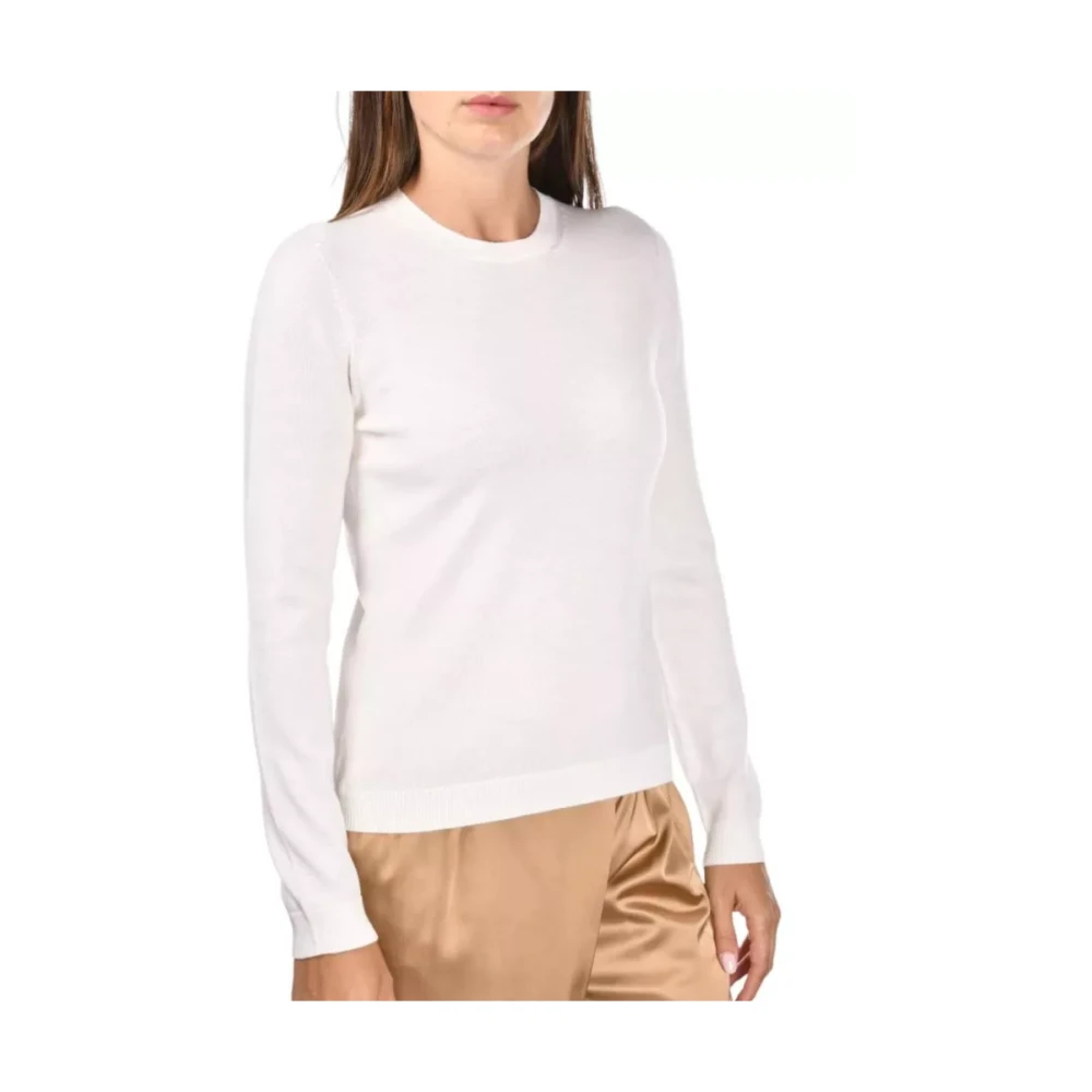 Gran Sasso Merino Wol Trui White Dames