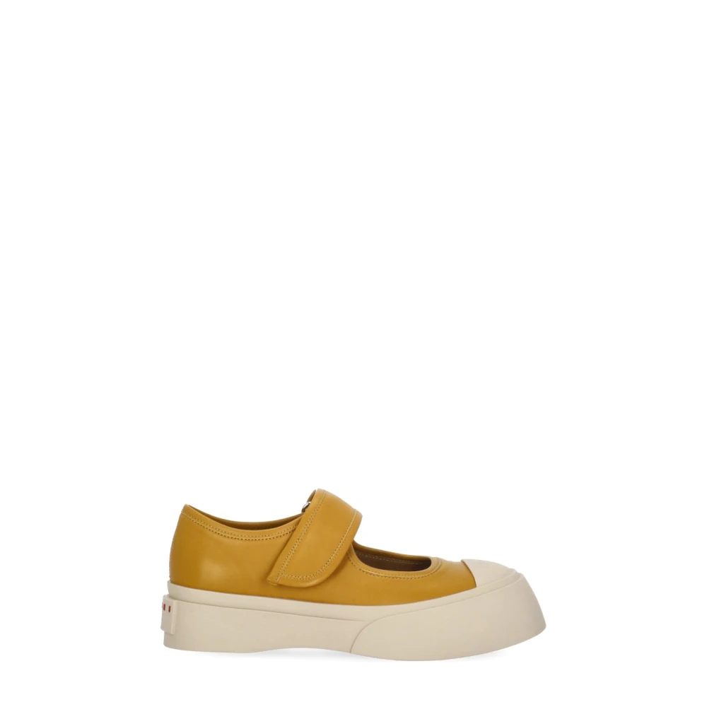 Marni Women's Yellow Flat Shoes, 4 Uk, Mary Jane Sneaker