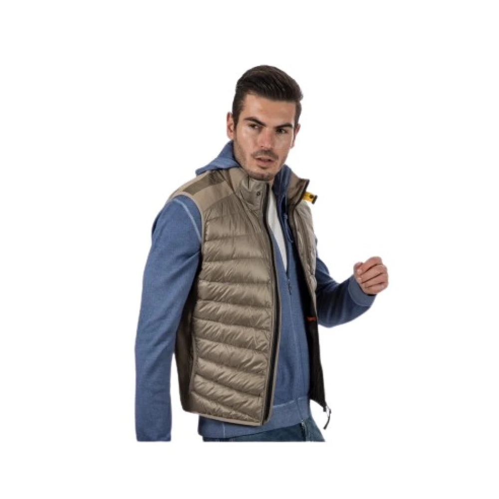 Parajumpers Męski Beżowy Kurtki, Mężczyzna,, Stylowa Męska Kamizelka Puchowa Mały