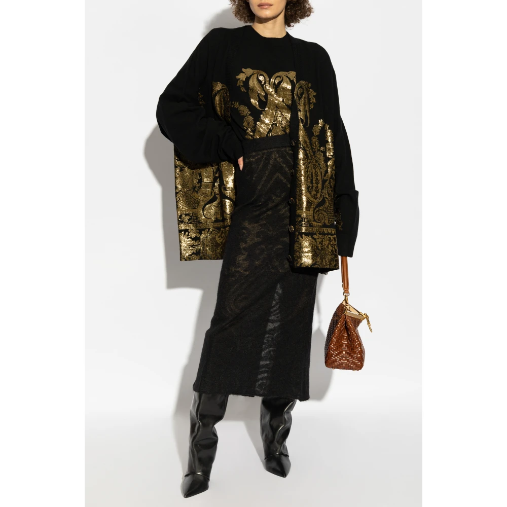 ETRO Rok met achterkant split Black Dames