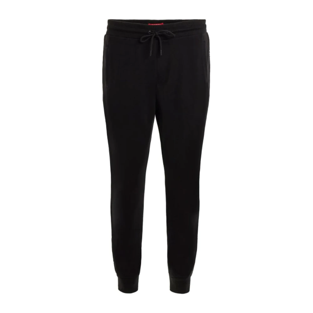Guess Joggingbroek Zwart patch logo Black Heren