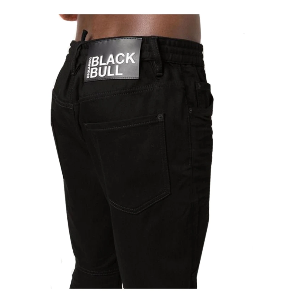 Dsquared2 Zwarte Bull Denim Jeans Vrouwen Black Dames