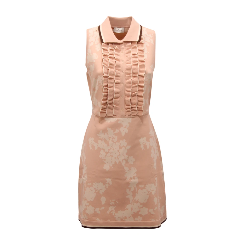 Elisabetta Franchi Brown Am-44Q-51E2 Knitted Dress - Female - Short Dresses - Xl - Dresses