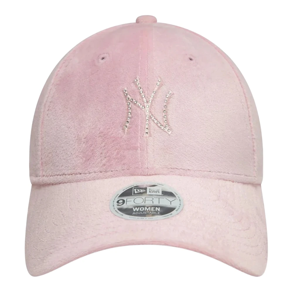 new era Roze Yankees Diamante Velours Pet Pink Heren